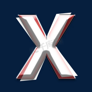 字母立体x