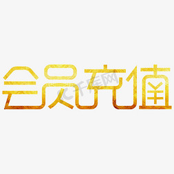 免抠艺术字图片_会员充值字体创意