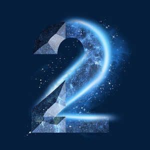 炫酷蓝色星空星辰数字2