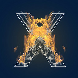 炫酷火焰光效字母X