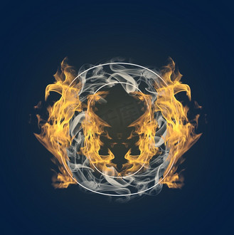 炫酷火焰光效字母o