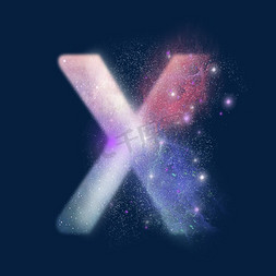 x免抠艺术字图片_创意蓝色红色字母X