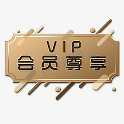 尊享vip会员免抠艺术字图片_VIP会员尊享艺术字