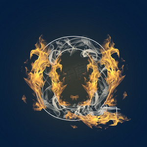 炫酷火焰烟雾光效字母q