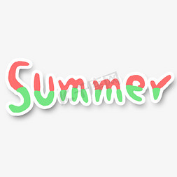 summer英文字体设计