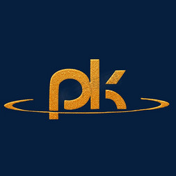 PK金色装饰字