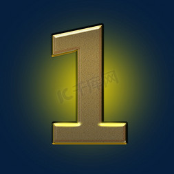 黑金光效psd倒计时数字1