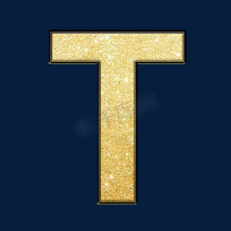 创意黑金金沙psd字母t