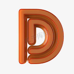 渲染墨圈免抠艺术字图片_3D创意英文字母玉石效果D