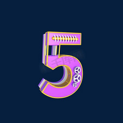 c4d立体电商活动促销数字倒计时5