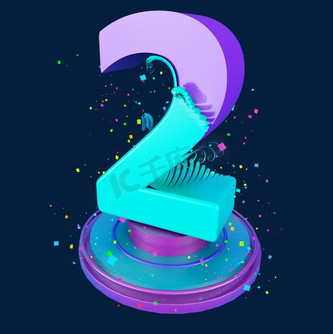 立体字数字2图片_立体字数字2设计图片素材大全-千库网