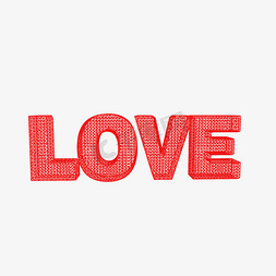 love免抠艺术字图片_LOVE立体字体C4D创意红色字体爱心3d