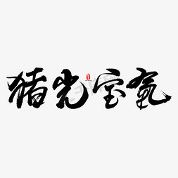 猪光宝气艺术书法字