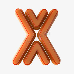 x免抠艺术字图片_3D创意英文字母玉石效果X