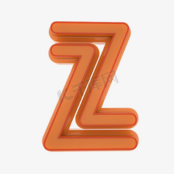 3D创意英文字母玉石效果Z