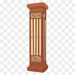 中式雕花柱子门柱