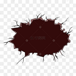 漫画风墙面碎裂墙裂效果