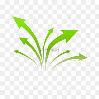 绿色发散渐变箭头科技商务