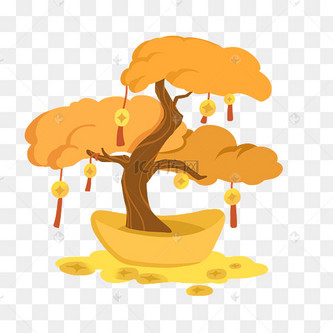 春节新春摇钱树春节发财树电商促销活动