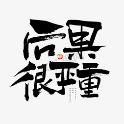 后果很严重毛笔书法字体