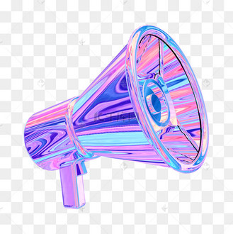 酸性镭射潮流c4d立体3d喇叭