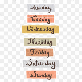 复古周计划贴纸英文便签纸