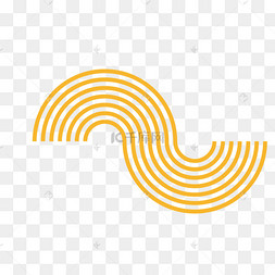 半圆金线线条装饰