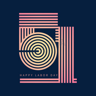 数字51日期5月1日五一劳动节