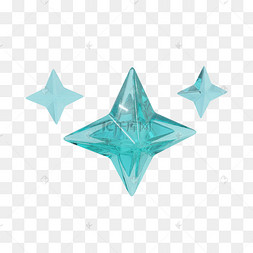 3d立体星星四角星