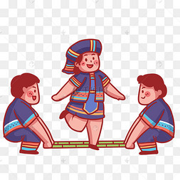 三月三女儿节上巳节跳竹竿舞