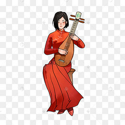 非物质文化遗产传统音乐弹琵琶美