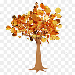 3dc4d立体发财树摇钱树