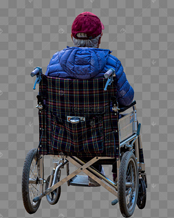 坐轮椅图片背影图片