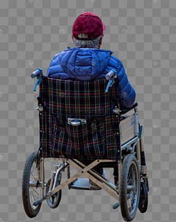 坐轮椅的老人