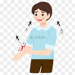 红肿瘙痒抓痒杀虫剂无奈被蚊子咬蚊子叮咬手臂夏季蚊虫叮咬红肿瘙痒抓