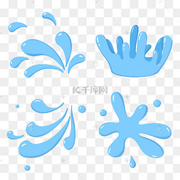蓝色水花图