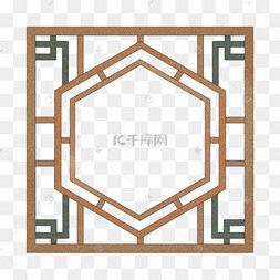 png下载psd唯美手绘古风水彩撞色窗户窗框手账贴纸合集下载 png下载p