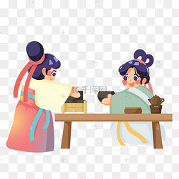 茶文化点茶文化汉服女生敬茶