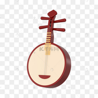 3dc4d立体古风古典乐器月琴