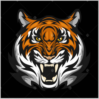 矢量图的一个小老虎头.