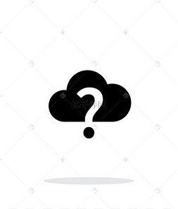白色背景上的未知的天气简单图标