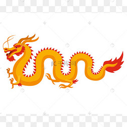 中国龙被隔离在白色背景上.矢量