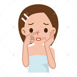 抽象概念图形元素皮肤问题皮肤状态png雀斑黑头泛红手绘展开更多c4d