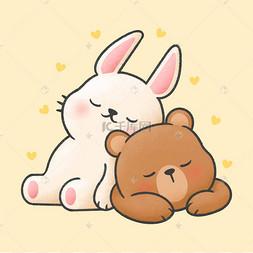 兔子熊卡通