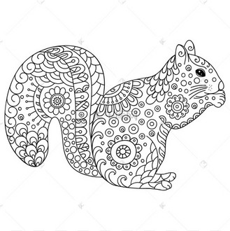 草绘着色书, 海报, 打印或纹身.手绘制的矢量插画涂鸦动物.