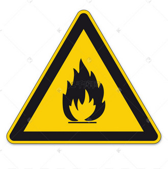 警告 bgv a8 的三角形标志的安全标志矢量象形图图标火焰火易燃