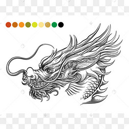手绘龙元素