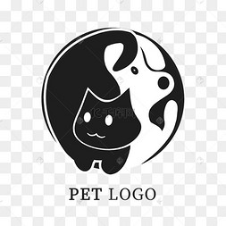 宠物爱宠logo简约黑白头像