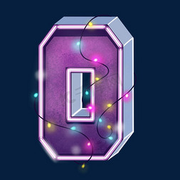 0数字立体字体