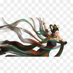 国潮风中国风古风敦煌仙女飞仙
